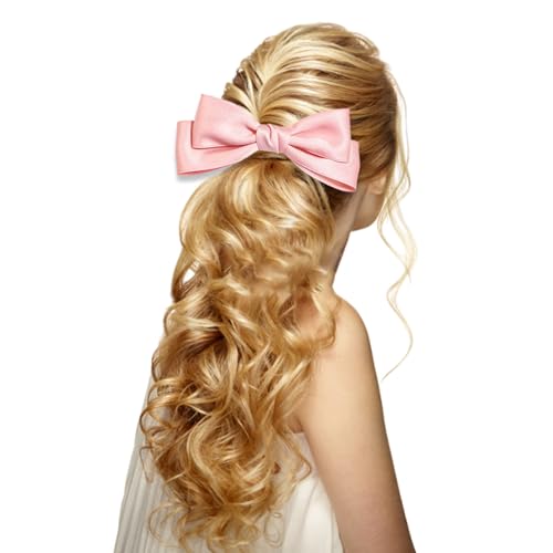 Doppellagige Haarspange mit Schleife, Hochzeit, Bankett, Party, Haarnadel für Frauen, Mädchen, Fotografieren, Neujahr, Entenschnabel, Haarspange für den Alltag, große schöne Haarspangen für Frauen von SUMMITDRAGON