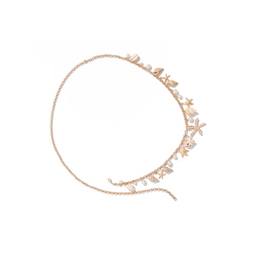 Elegante Faux Pearls Anhänger Taille Kette Dekorative Taille Für Strandurlaub Und Alltägliche Modische Handgefertigte Perlengürtel von SUMMITDRAGON