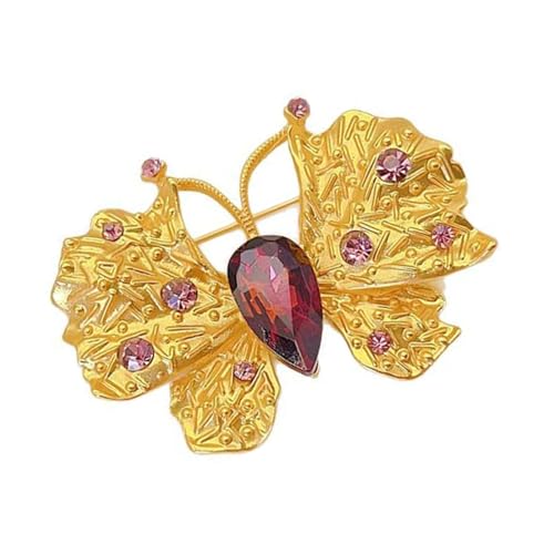 Elegante Goldene Schmetterlingsbroschen Dress Accessoire Brosche Pin Legierung Textur Perfekt Für Passende Frauen Stilvolles Outfit Multicolor Legierung Brosche von SUMMITDRAGON