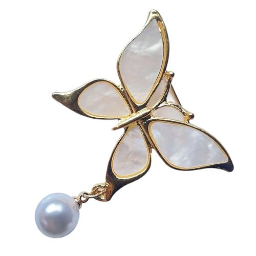 Elegante Schmetterlingsbrosche Mit Perlendesigns Tropfende Wasserdropfen Legierungsmaterialien Für Frauen Mode Accessoire Elegante Legierung Brosche von SUMMITDRAGON