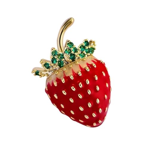 Entzückender Erdbeerdesign Pin Sicherer Kleidungsklamm Vielseitiger Stilvoller Schmuck Für Freizeitoutfits Geschenk Präsent Trendy Bag Accessoire Erdbeere von SUMMITDRAGON