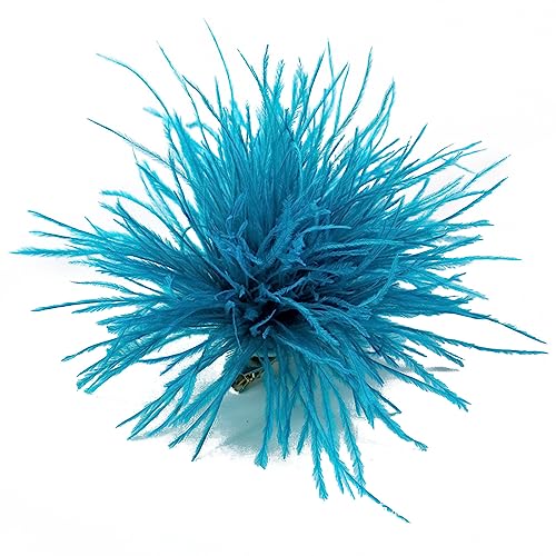 Federbroschen Schal Clip Broschen Revers Stecknadel Dress Accessoires Federmaterial Corsage Pin Lapper Pins Straußstift Pin von SUMMITDRAGON