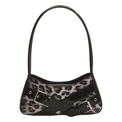 Frauen Bag PU Leder Unterarm Trendy Handtasche Retro Achsel Achselhöhle Einkaufsleoparde Druck Schulter Damen Schulter PU Leder Achsel von SUMMITDRAGON