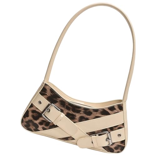 Frauen Bag PU Leder Unterarm Trendy Handtasche Retro Achsel Achselhöhle Einkaufsleoparde Druck Schulter Damen Schulter PU Leder Achsel von SUMMITDRAGON
