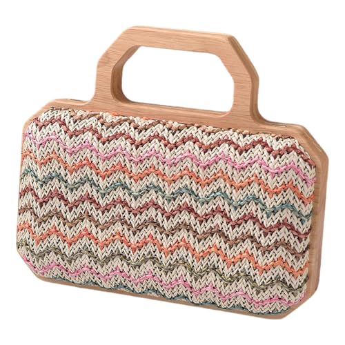 Frauen Strohstrand Tasche Einfache Schulterkreuzkörper Urlaub Stilvolle Boten Einkaufszeiten Dating Frauen Crossbody Stylish Schulter Stroh Strand Ladies Urlaub von SUMMITDRAGON