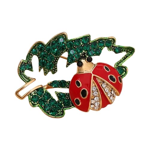 Hochglänzende Legierung Ladybirds Pin Mit Glitzernden Kristallen Handgefertigt Öltierbrosche Für Frauen Modekleidung Luxuslegierung Kristall Brosche von SUMMITDRAGON