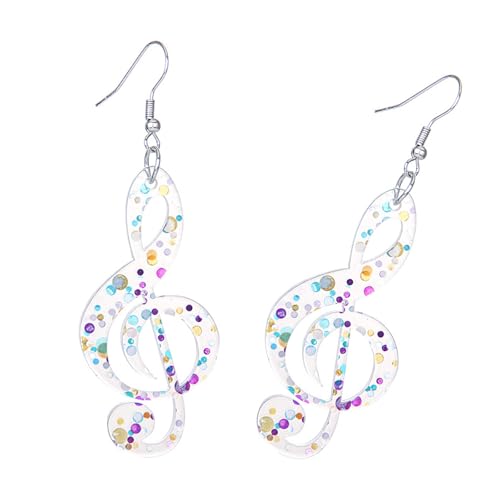 Kreative Acryl Musiknotiz Dangle Ohrringe Trendy Ohrschstene Modische Statement Accessoires Für Trendsetter Konzertparty Ohrringe von SUMMITDRAGON