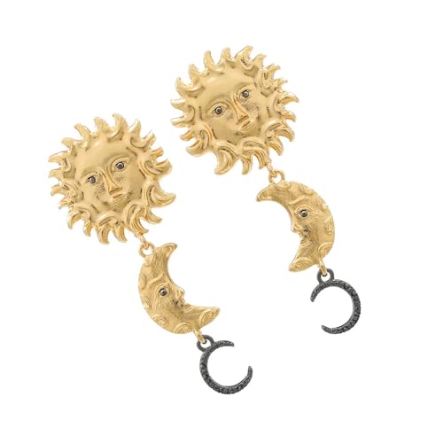 Künstlerische Sonne Und Mond Dangle Ohrringe Kirsite Drop Ohrringe Sun Moon Ohrohrohroelene Für Strand Urlaubsfeier Outfit Beach Urlaub Schmuck Schmuck von SUMMITDRAGON