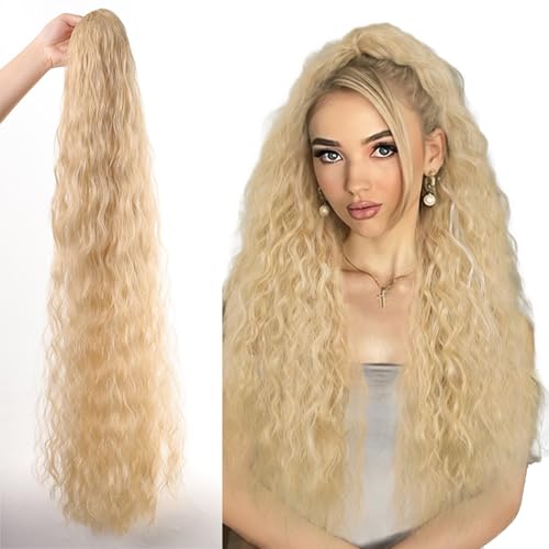 Langer Lockiger Clip Auf Pferdeschwanzverlängerung Verstellbares Drawess Haarstück Für Tägliche Styling Hitzeresistente Perücken Für Frauen Synthetisches Pferdeschwanz Haarstück von SUMMITDRAGON