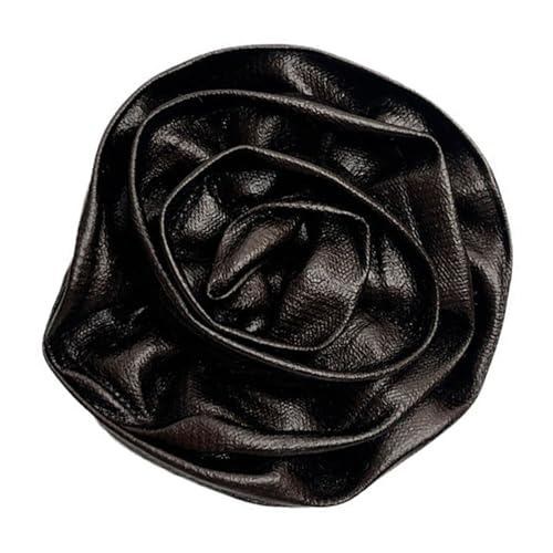 Leder Rose Brosche Handgefertigte Blumennadel Anlampeldekorationen Stilvoller Blumenschmuck PU Textur Für Lässige Und Formelle Multifauntale Kleidung Pin von SUMMITDRAGON