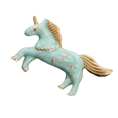 Minimalistische Legierung Single Horn Horse Pin Süße Dreamy Design Brosche Glatte Multi Zweck Accessoire Geschenk Schöne Abzeichen Pin Mode Schmuck von SUMMITDRAGON