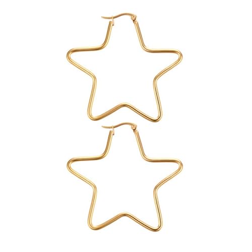 Mode Sternförmige Ohrringe Stilvoller Gold Oder Stahl Charme Perfekt Um Jedem Outfit Charme Zu Verleihen von SUMMITDRAGON