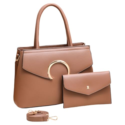 PU Lederhandtaschen Für Frauen 2pcs Set Mit Geräumigen Designs Schulter Crossbody Geldbörse Für Einkaufen Und Fahrt Top Grifftasche von SUMMITDRAGON
