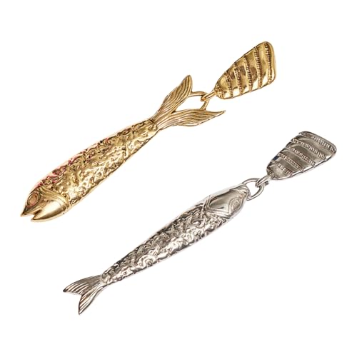 Raffinierte Ohrringe Ohrschmuck Schmuckfische Form Stollen Ohrring Antike Ohrringe Edelstahl Textur Für Modeliebhaber Mode Asymmetrische Ohrpaare von SUMMITDRAGON