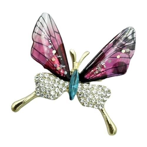 Retro Crystals Schmetterling Brosche Robuste Leichtmetallschmuck Geschenke Accessoire Für Muttertag Geburtstage Partykleiddekoration Vintage Legierung Kristalle Brosche von SUMMITDRAGON