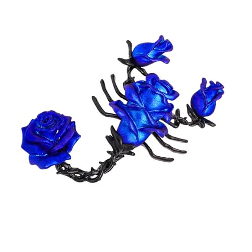 Retro Metal Scorpions Rose Brosche Handgefertigtes Tropföl Einzigartiges Gotisches Abzeichen Pin Accessoire Für Outfit Retro Handmade Statement von SUMMITDRAGON