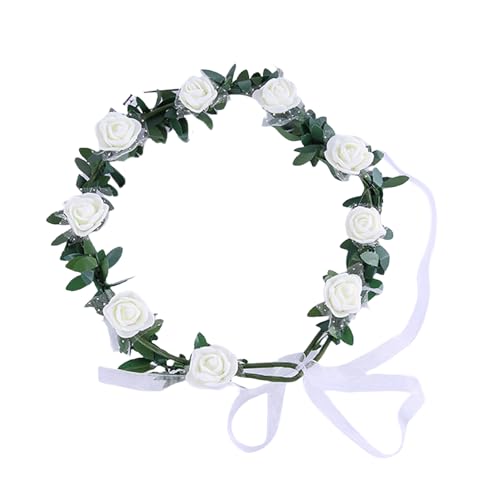 Rose Blumenkranz Elastischer Stirnband Kopfbedeckung Kopfbedeckung Dekore Für Hochzeiten Und Tägliche Verwendung Hochzeit von SUMMITDRAGON