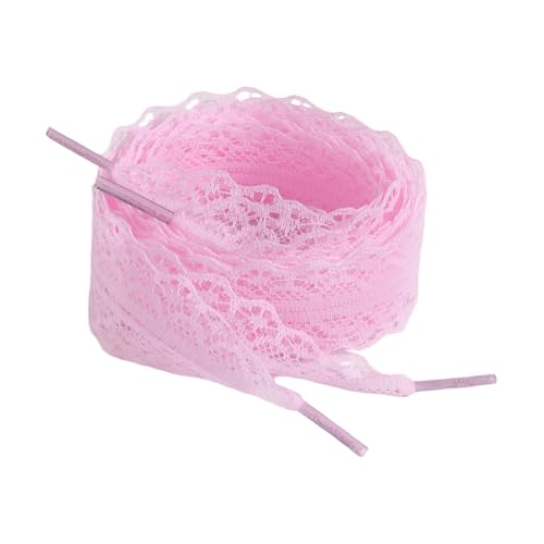 SUMMITDRAGON 1 Paar Spitzen Schnürsenkel Für Frauen Und Mädchen 3 Cm Breit Flaches Design Schuhschnürsenkel Für Turnschuhe Und Freizeitkleidung Schuhe Mode Spitzen Shoelaces von SUMMITDRAGON