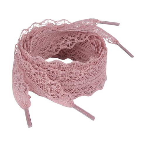 SUMMITDRAGON 1 Paar Spitzen Schnürsenkel Für Frauen Und Mädchen 3 Cm Breit Flaches Design Schuhschnürsenkel Für Turnschuhe Und Freizeitkleidung Schuhe Mode Spitzen Shoelaces von SUMMITDRAGON