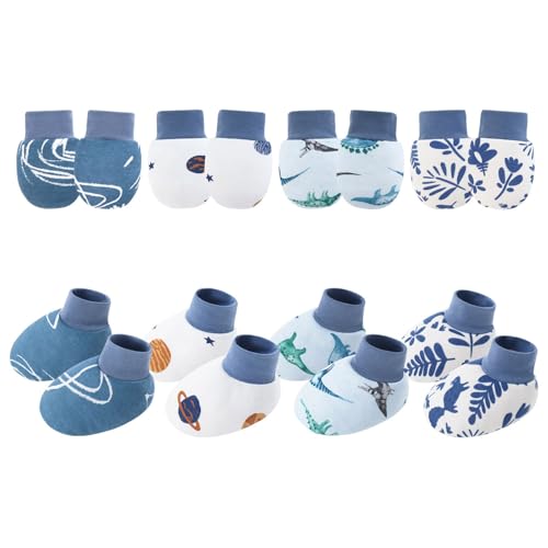 SUMMITDRAGON 4 Set Säuglings Anti Scratch Handschuhe Und Socken Set Für Jungen Mädchen Komfortable Baumwollfäuwerte Und Stiefel Für Heimreise SUMMITDRAGON 4 Set Säuglings Anti Scratch Handschuhe Und Socken Set Für Jungen Mädchen Komfortable Baumwollfäuwerte Und Stiefel Für Heimreise von SUMMITDRAGON