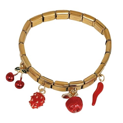 SUMMITDRAGON Anpassbare Frucht Serie Edelstahl Armreifen Frauen Modulares Armband Wasserdichtes Schmuck Für Mode Enthusiasten von SUMMITDRAGON