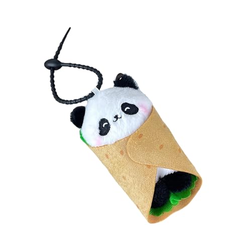 SUMMITDRAGON Auto Schlüsselbund Rucksackbeutel Anhänger Charm Plüsch Tierpuppe Schlüsselbund Panda/Katzen/Hühnerpuppe Spielzeug Rucksackzubehör Handtasche Hanging Orament von SUMMITDRAGON