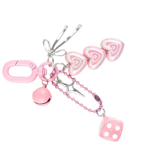 SUMMITDRAGON BOUDS Keychains Für Mädchen Schöne Autos Schlüsselbund Zubehör Schlüssel Geldbeutel Handtasche Charme Frauen Würfel Herz Bögen Schlüsselbundauto Schlüsselringe von SUMMITDRAGON