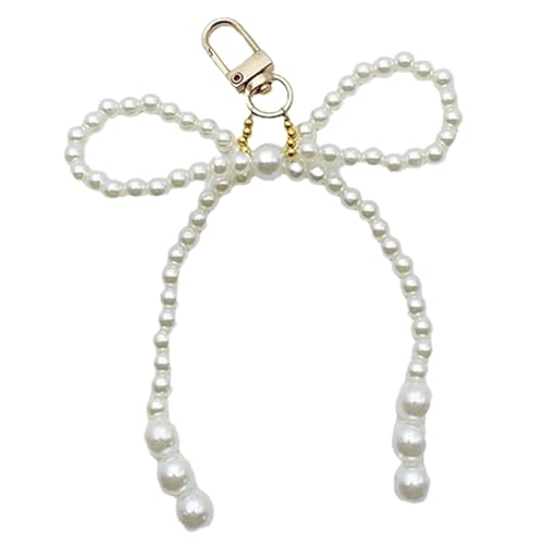 SUMMITDRAGON Bowknot Geformte Schlüsselbund Pearls Perlen Butterfly Knot Schlüsselkette Mode Bogenverzierung Für Telefone Und Tasche von SUMMITDRAGON