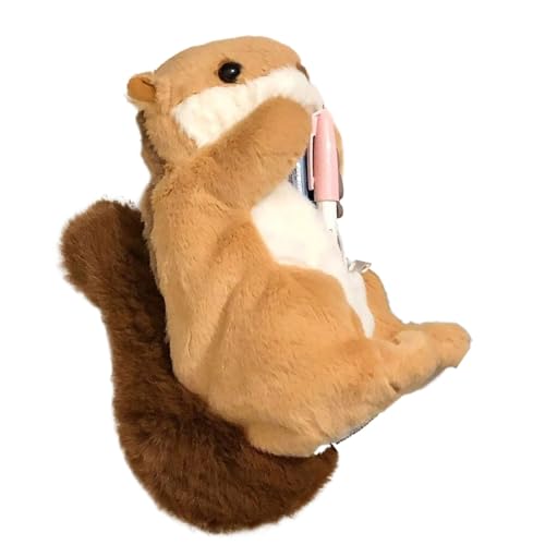 SUMMITDRAGON Cartoon Bleistift Gehäuse Plüsch Tierform Bleistift Fun Stiftbeutel Reisekosmetikbeutel Für Kid Schüler Erwachsenen Schulbüro Kosmetik von SUMMITDRAGON