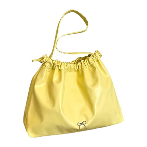 SUMMITDRAGON Damen Umhängetasche Große Kapazität PU Leder Crinkle Design Achselbaus Für Pendeln Und Arbeit PU Schultertasche von SUMMITDRAGON