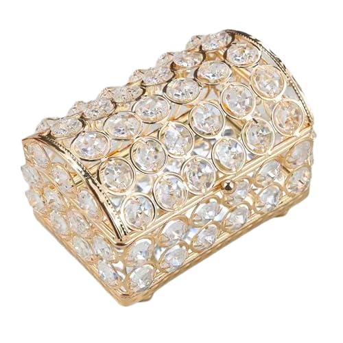 SUMMITDRAGON Dekoratives Glasschmuckbehälter Kristall Die Geeigneten Quadratischen Schmuckschatulle Mit Datenschutzbeschwerden Für Frauenzubehör Für Frauen von SUMMITDRAGON