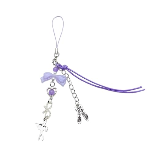 SUMMITDRAGON Delicate Perlen Keychain Buntes Acryllegierhelme Telefon Charme Stylish Key Ornament Event von SUMMITDRAGON