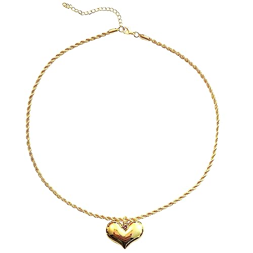 SUMMITDRAGON Einfache Herzheize Halskette Geflochten von SUMMITDRAGON