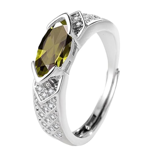 SUMMITDRAGON Einstellbare Größe Lymphatische Zirkonia Ringe Mit Moissaniten Accessoire Für Tägliche Verschleiß Und Besondere Anlässe von SUMMITDRAGON