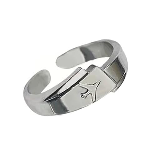 SUMMITDRAGON Einzigartige Metallringe Moderne Unisex Paar Schmuck Mode Finger Ringe Legierung Textur Geeignet Für Männer Und Frauen Präsentieren Aviation Themed von SUMMITDRAGON