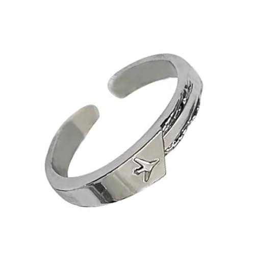 SUMMITDRAGON Einzigartige Metallringe Moderne Unisex Paar Schmuck Mode Finger Ringe Legierung Textur Geeignet Für Männer Und Frauen Präsentieren Aviation Themed von SUMMITDRAGON