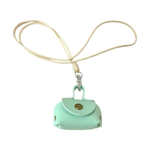SUMMITDRAGON Einzigartige Und Farbenfrohe PU Leder Halskette Bag Pendellennhalte Accessoire Ideal Zum Verbesserung Von Outfits Bei Der Arbeit Oder Einer Lässigen Veranstaltung Dopaminfarbe Halskette von SUMMITDRAGON