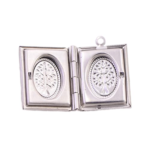 SUMMITDRAGON Elegant Anpassbarer Schmuck Anhänger Zartes Buchform Halskette Anhänger Bild Memory Anhänger Für Schmuckherstellung Stilvoller Foto Display Container Anhänger Charme von SUMMITDRAGON