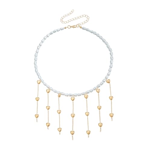 SUMMITDRAGON Elegante Baroques Perlen Halskette Mit Langen Quasten Designs Für Modische Frauen Stilvolle Outfits Täglich Gebrauch Perlen Schmuckstücke von SUMMITDRAGON