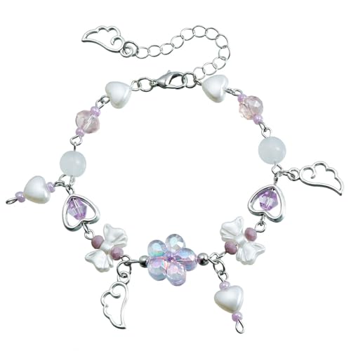 SUMMITDRAGON Elegante Bowknot Perlen Armband Handgemachte Charme Armband Freundschaft Armband Hochzeit Schmuck Mode Accessoire von SUMMITDRAGON