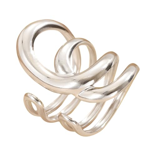 SUMMITDRAGON Elegante Hohlringe Mit Unregelmäßigen Linien Modische Fingerringe Für Datenpartys Und Tägliche Outfits Unisex Mode Geeignet von SUMMITDRAGON