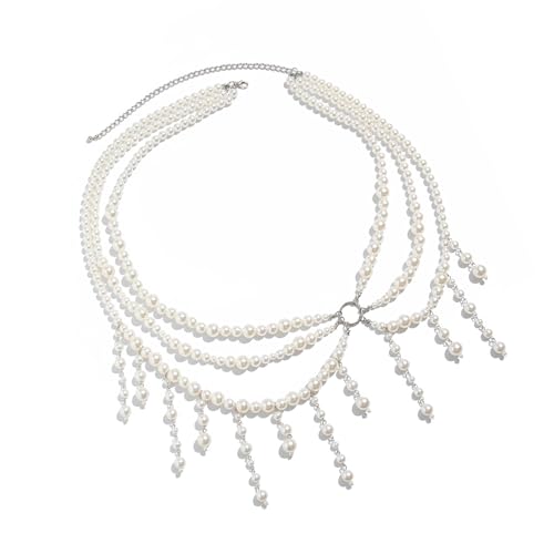 SUMMITDRAGON Elegante Perlen BH BOD JUMEN JUDELRY Kette Einstellbare Brustperlendekoration Tragbar Für Frauen Strand Mode Accessoire Quasten Brustkette SUMMITDRAGON Elegante Perlen BH BOD JUMEN JUDELRY Kette Einstellbare Brustperlendekoration Tragbar Für Frauen Strand Mode Accessoire Quasten Brustkette von SUMMITDRAGON