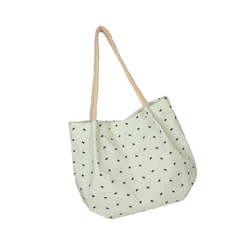 SUMMITDRAGON Ergonomische Blumen Leinwand Umhängetasche Leichte Geräumigkeit Der Oberen Griffs Taschen Mode Unterarmhandtasche Für Tägliche Pendelpendel Trendige Blumen Designtasche von SUMMITDRAGON