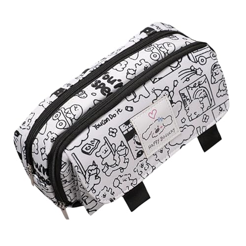 SUMMITDRAGON Erweiterung Der Bleistiftkoffer Für Erwachsene Große Kapazitätsbeutel Mit Mehreren Fächern Reisekosmetik Aufbewahrungsbeutel Kätzchen Bleistiftkoffer von SUMMITDRAGON