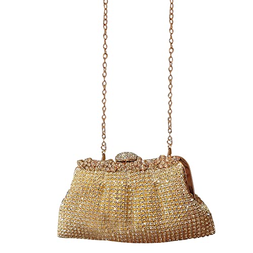 SUMMITDRAGON Frauen Abendbeutel Braut Clutch Party Abschlussball Hochzeit Handtasche Crossbody Umhängetaschen Abnehmbarer Kettenbeutel Abend Clutch Bag Cocktail Cocktail von SUMMITDRAGON