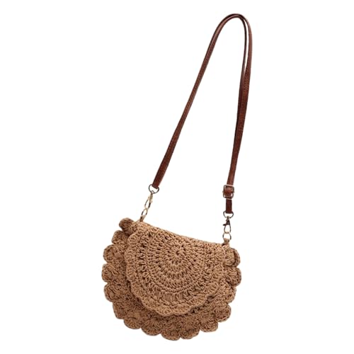 SUMMITDRAGON Frauen Stroh Geflochtener Crossbody Tasche Mit Schultergurten Gewebte Strandhandhandhand Handgefertigte Brieftasche Geldbeutel Strohklumpen Für Frauen von SUMMITDRAGON