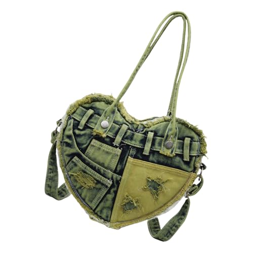 SUMMITDRAGON Frauen Umhängetasche Herzförmige Achselhöhle Trendige Handtasche All Matching Top Große Kapazität Pendeln Frauen Trendige Achselhöhlenput von SUMMITDRAGON