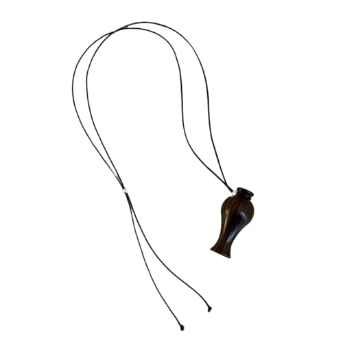 SUMMITDRAGON Handgefertigte Holzanhänger Halskette Mit Vase Form Elegante Seilkette Weinflasche Zur Verbesserung Jedes Outfit Modezubehörs von SUMMITDRAGON