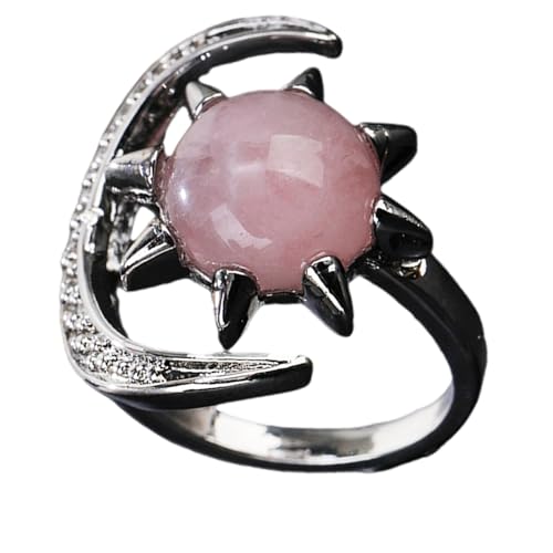 SUMMITDRAGON Handgefertigter Mond Und Sternkristallschmuck Hypoallergen Natürliche Edelsteine Ringe Handgefertigte Fingerzubehör Mystical Star Moon Party SUMMITDRAGON Handgefertigter Mond Und Sternkristallschmuck Hypoallergen Natürliche Edelsteine Ringe Handgefertigte Fingerzubehör Mystical Star Moon Party von SUMMITDRAGON