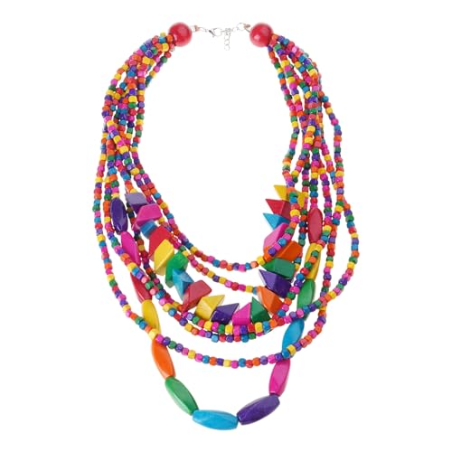 SUMMITDRAGON Indische Afrikanische Perlen Halskette Schmuck Geschenk Einzigartige Böhmische Stile Holz Halskette Einzigartig von SUMMITDRAGON